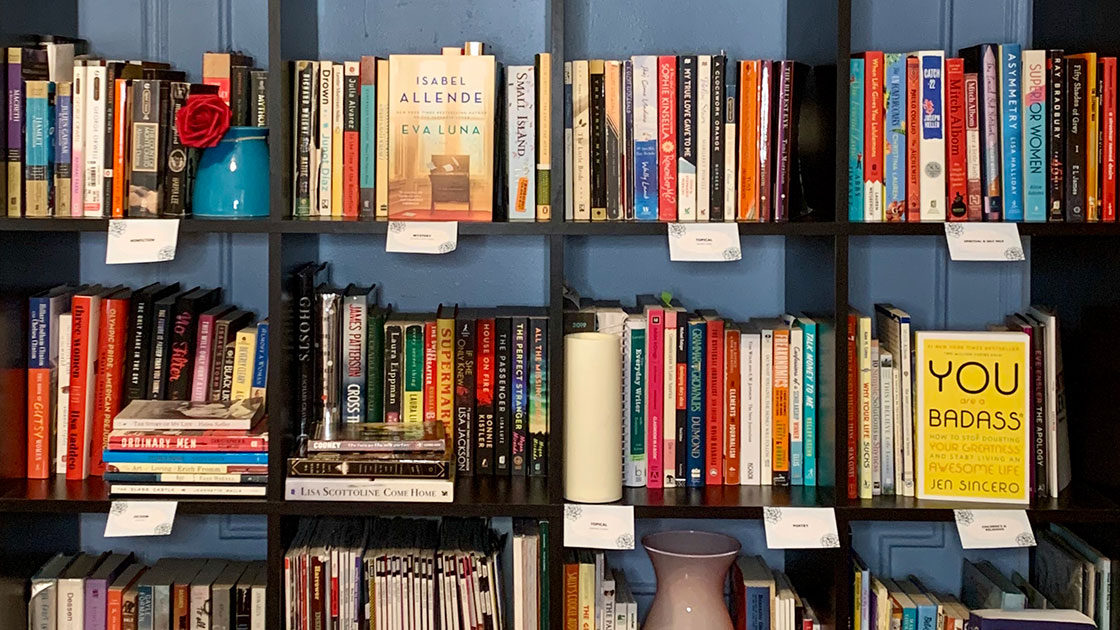 Beautiful shelves of books