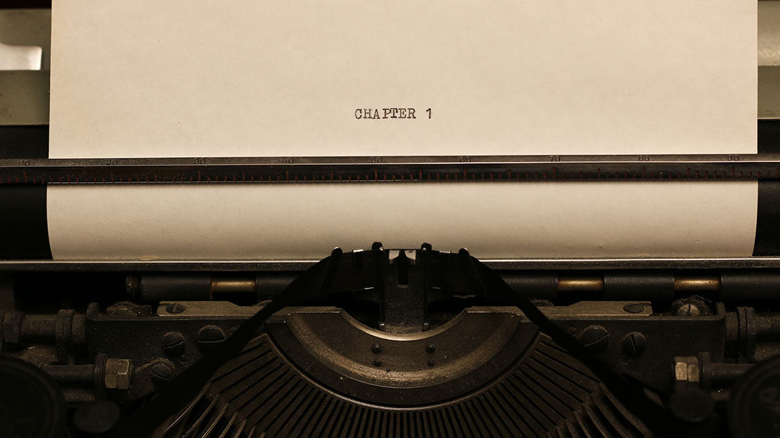 Page on a typewriter